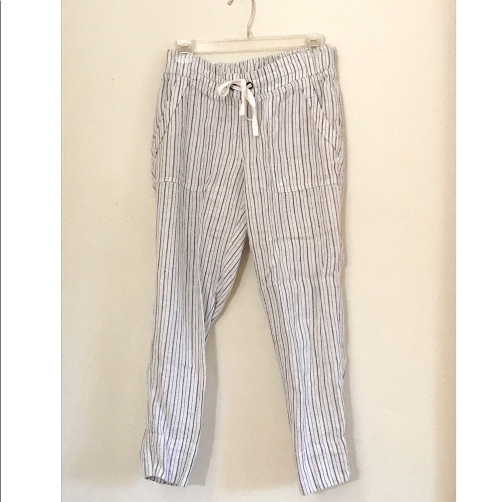 Herringbone Stripe Linen Pants
